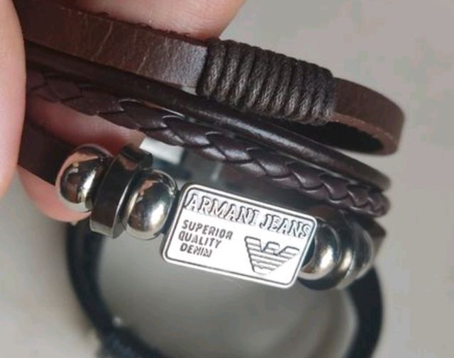 PULSERA DE CUERO GIORGIO ARMANI JEANS