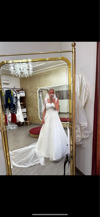 vestido de novia rosa clara 
