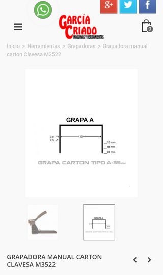 Grapadora Manual Cajas