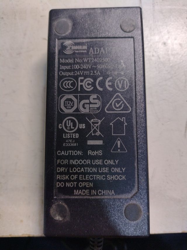 Fuente alimentación 24v 2.5a