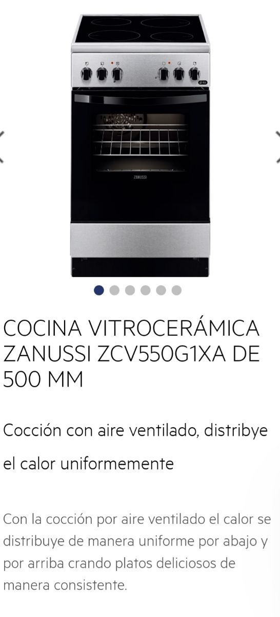 Vitrocerámica + Horno Zanussi ZCV550G1XA