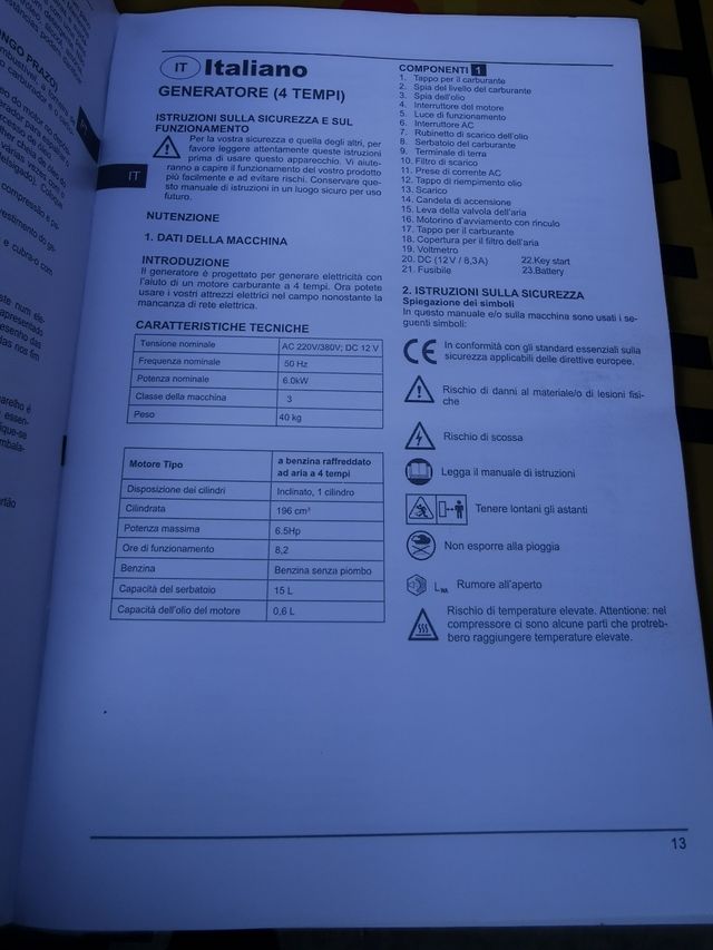 Generador gasolina 4 tiempos