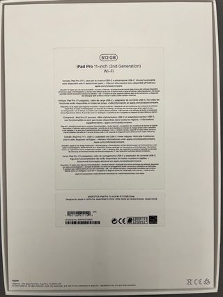 Ipad Pro 11" 2a Gen 512GB Wifi