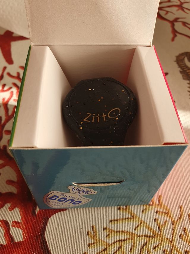 Orologio "zitto" nero oro bambina