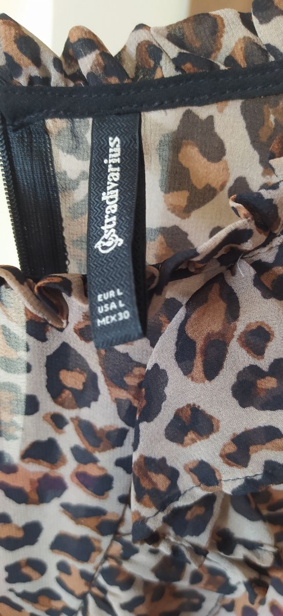 Blusa leopardo gasa (talla L pequeña)