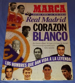 Marca álbum de cromos Real Madrid Corazón Blanco