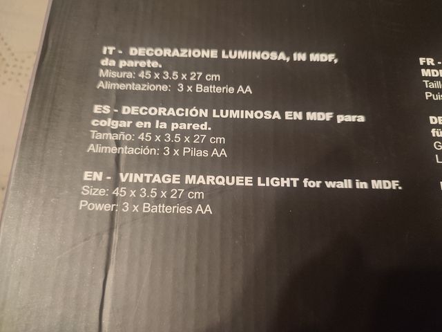 Decoración madera LED