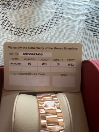 Reloj lujo geoVani original con 92 diamantes