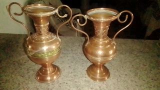 2 Ánforas Cobre Vintaged