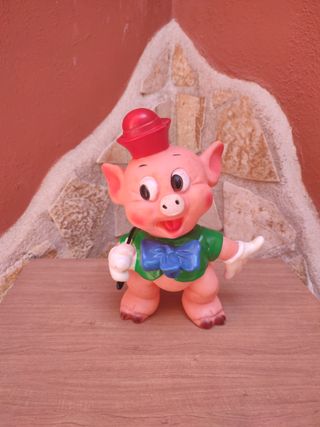 Pupazzo i 3 porcellini Disney ledra vintage