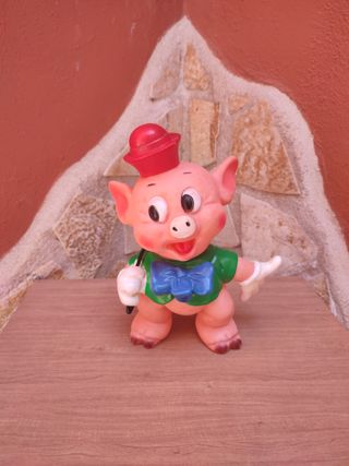 Pupazzo i 3 porcellini Disney ledra vintage