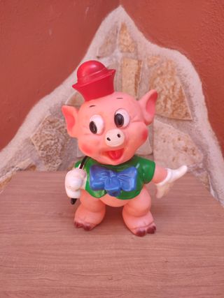 Pupazzo i 3 porcellini Disney ledra vintage