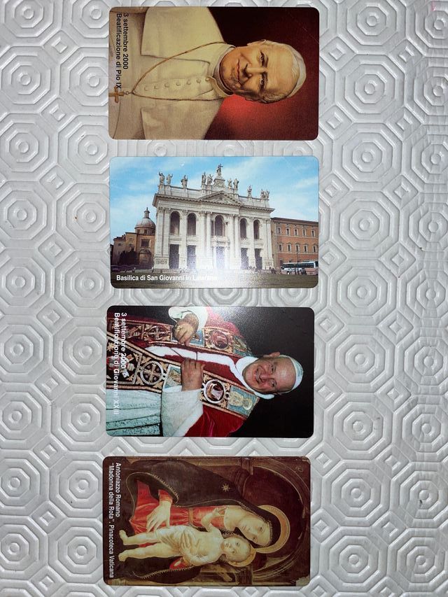 Set 4 schede telefoniche rare Vaticano nuove