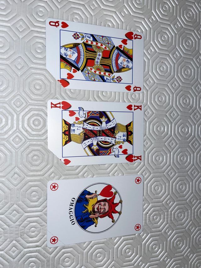 Tris di schede telefoniche "carte da gioco"