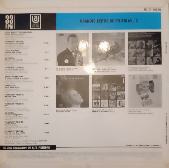 Vinílo Grandes Éxitos de Películas