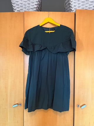 Vestido verde esmeralda zara