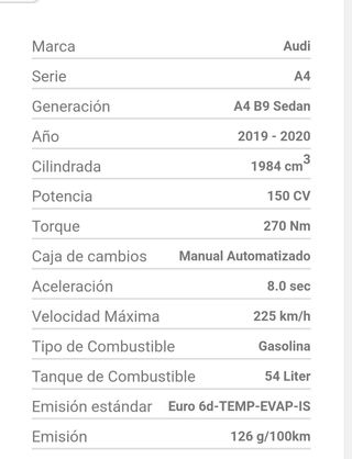  Audi A4 S line 2019.