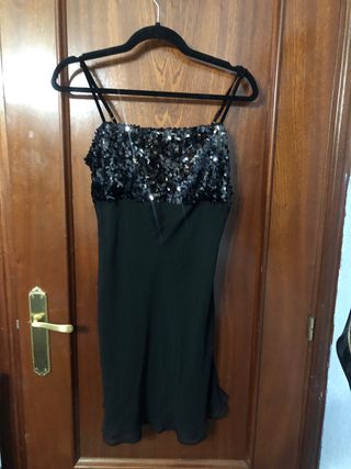 Vestido sexy trasparente lentejuelas