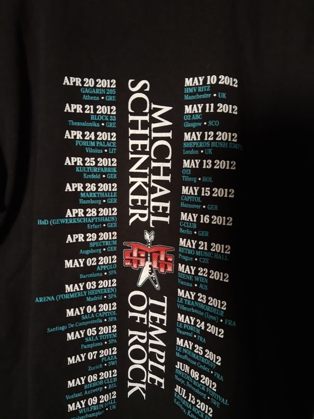 Michael Schenker 2012 Camiseta