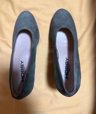 zapatos salon serraje verde oscuro hobby