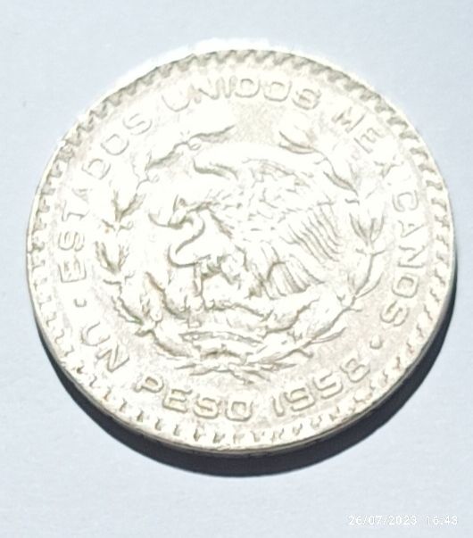 Peso de Plata Mexicano (Morelos) de 1958