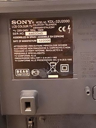 Televisor Sony Bravía 32'