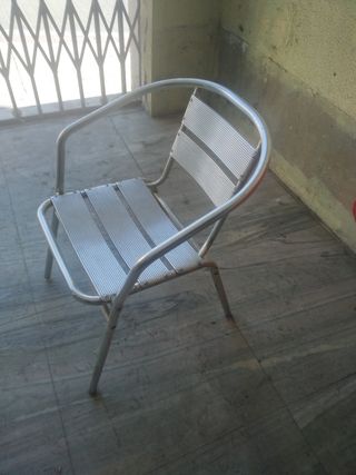 silla aluminio terraza