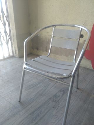 silla aluminio terraza