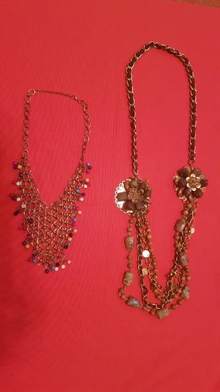 Lote bisutería collares, pulsera