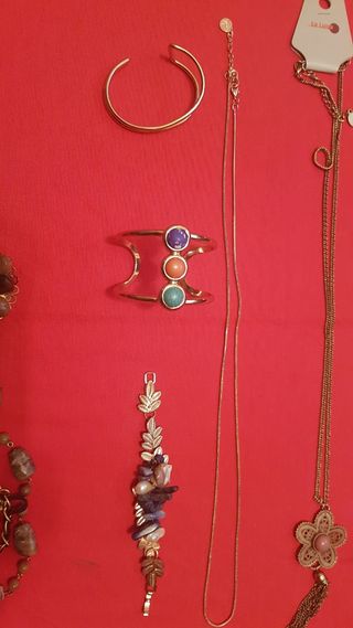 Lote bisutería collares, pulsera