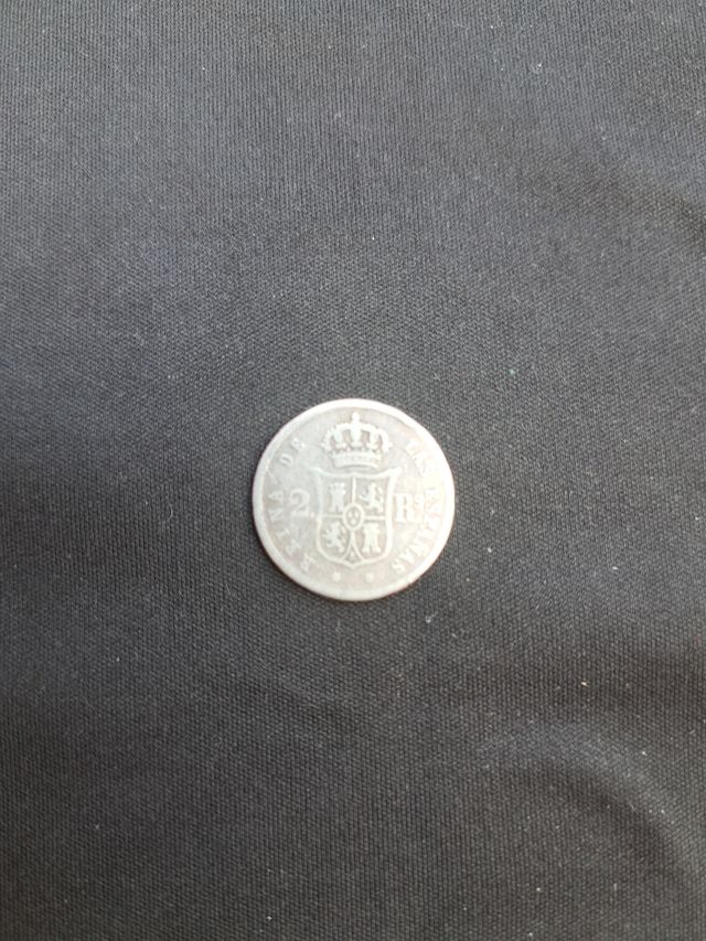 dos reales de plata de 1854 de Isabel II