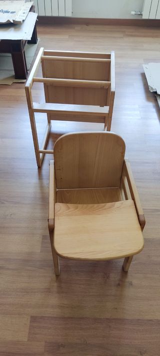 Trona multifuncional de madera