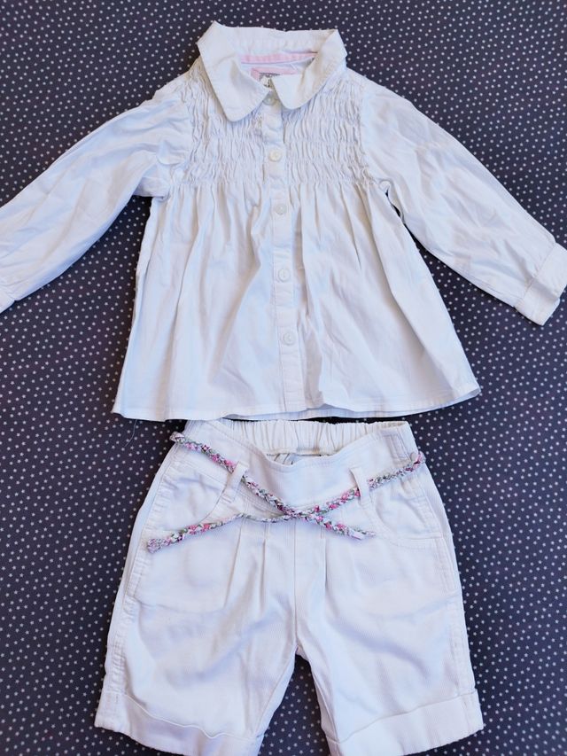 Lote niña vestidos, pantalón camisa talla 9 meses