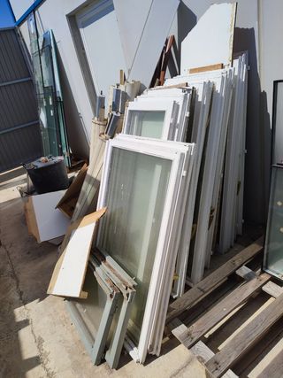 ventanas aluminio, madera, vidrios