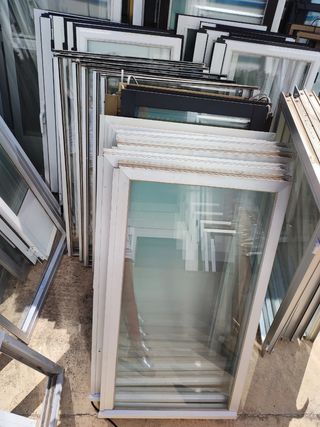 ventanas aluminio, madera, vidrios