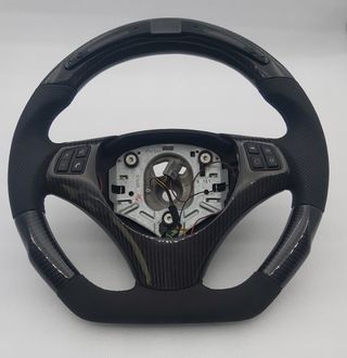 VOLANTE EN CARBONO BMW APLICA SERIES 1,2.. CON LED