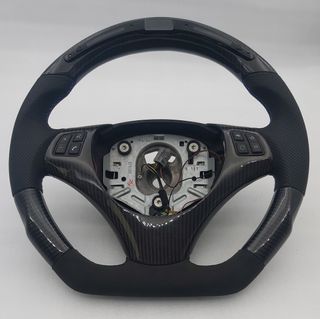 VOLANTE EN CARBONO BMW APLICA SERIES 1,2.. CON LED