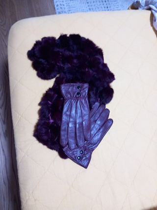 Bufanda y guantes