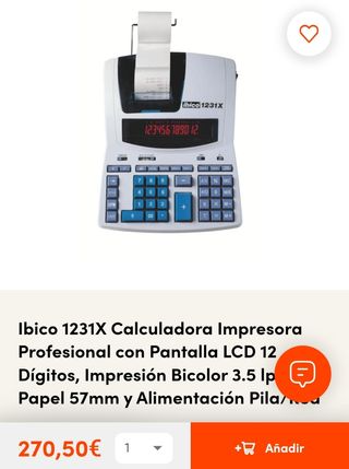 Calculadora Impresora Profesional Ibico 1231X