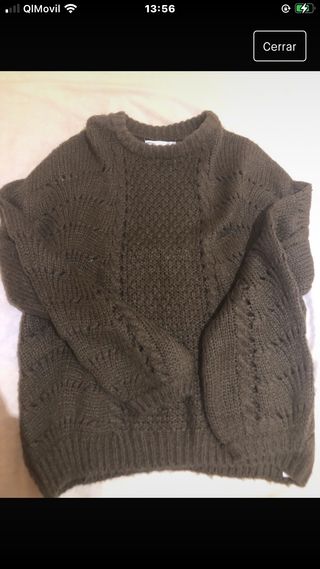 Jersey verde militar de punto