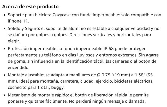 SOPORTE MOVIL PARA BICI / PARA IPHONE 11