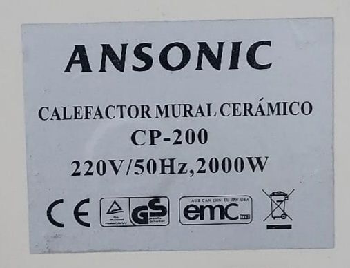 Calefactor mural ceramico