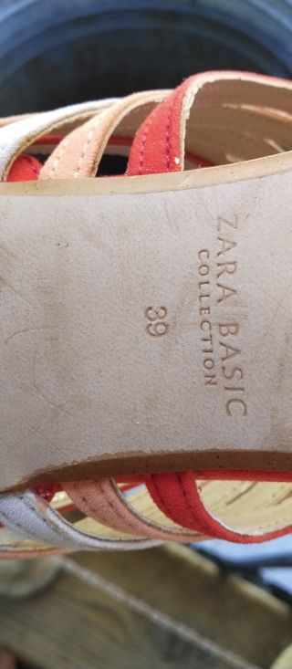 Sandalias tacón10cm,casi nuevas Zara collection39