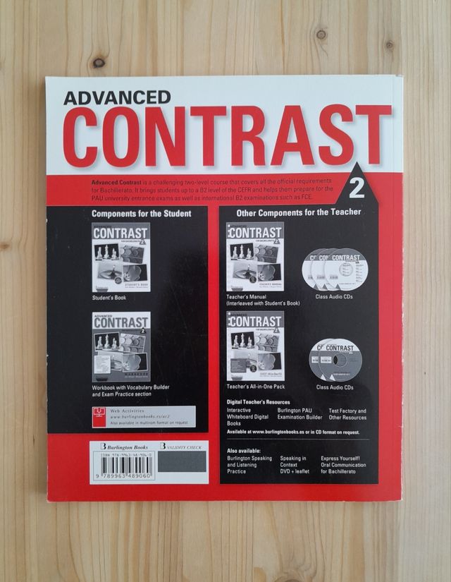 STUDENT'S BOOK Y WORKBOOK CONTRAST 2 BACHILLER.