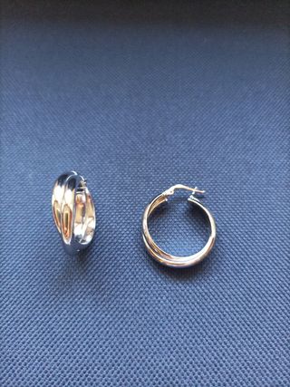 pendientes aro plata