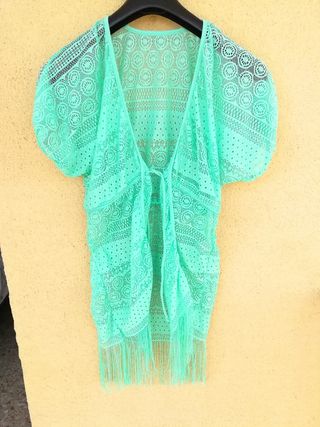 Blusa abierta de playa