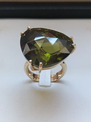 anillo plata chapada
