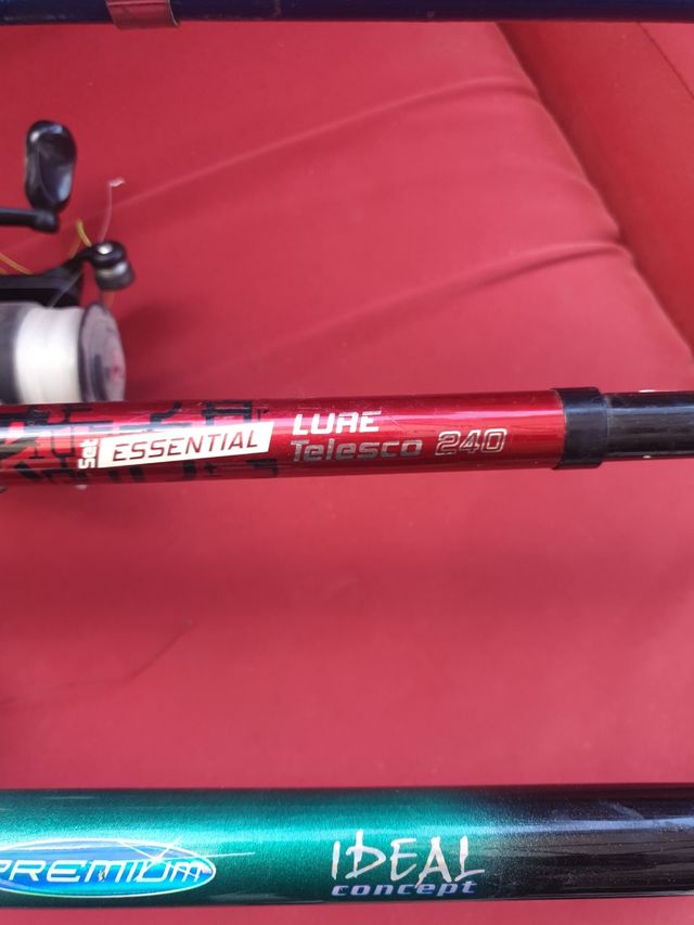 Cañas de pescar telescópicas con carr