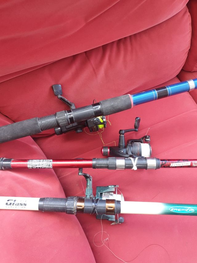 Cañas de pescar telescópicas con carr