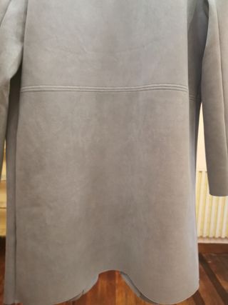 URGE !!ABRIGO ANTELINA AZUL EMPOLVADO